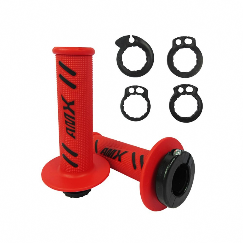 MANOPLA LOCK-ON LITE (COMP KTM/HUSQ/BETA/GASGAS)-PRETO/VERMELHO